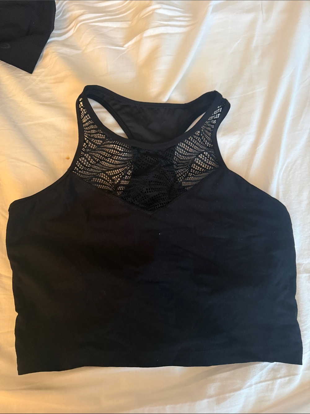 Scorpio Sol Black Lace-Front High Neck Sports Bralette